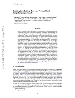 Probing then Editing Response Personality of Large Language Models