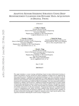 Adaptive Sensor Steering Strategy Using Deep Reinforcement Learning for Dynamic Data Acquisition in Digital Twins