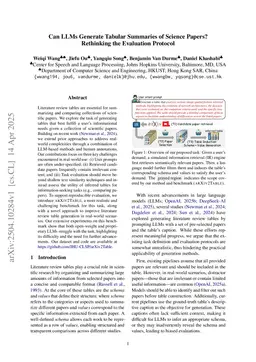 Can LLMs Generate Tabular Summaries of Science Papers? Rethinking the Evaluation Protocol