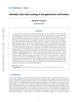 Heimdall: test-time scaling on the generative verification