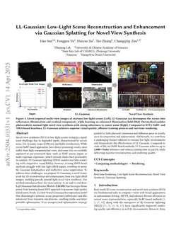LL-Gaussian: Low-Light Scene Reconstruction and Enhancement via Gaussian Splatting for Novel View Synthesis