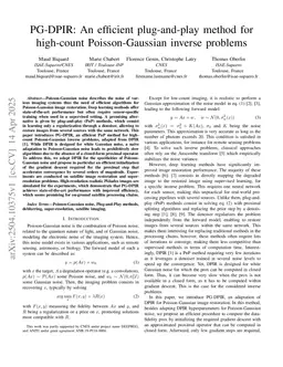 PG-DPIR: An efficient plug-and-play method for high-count Poisson-Gaussian inverse problems
