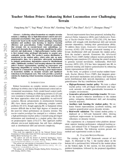 Teacher Motion Priors: Enhancing Robot Locomotion over Challenging Terrain