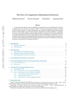 The Price of Competitive Information Disclosure