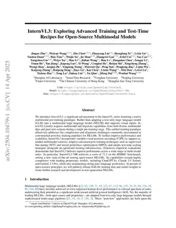 InternVL3: Exploring Advanced Training and Test-Time Recipes for Open-Source Multimodal Models