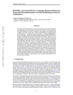 JEPA4Rec: Learning Effective Language Representations for Sequential Recommendation via Joint Embedding Predictive Architecture