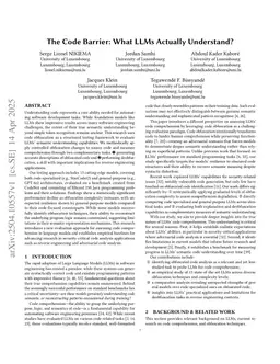 The Code Barrier: What LLMs Actually Understand?