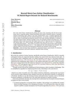 Beyond Worst-Case Online Classification: VC-Based Regret Bounds for Relaxed Benchmarks
