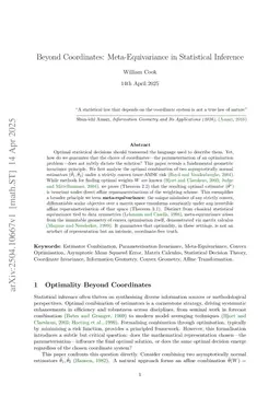 Beyond Coordinates: Meta-Equivariance in Statistical Inference
