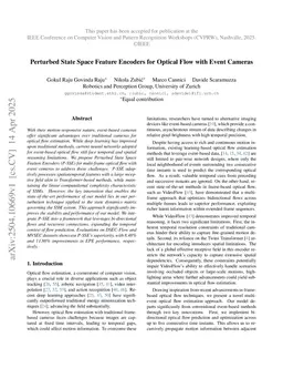 Perturbed State Space Feature Encoders for Optical Flow with Event Cameras