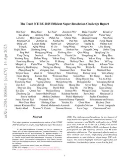 The Tenth NTIRE 2025 Efficient Super-Resolution Challenge Report