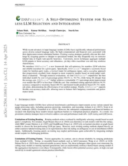 EMAFusion: A Self-Optimizing System for Seamless LLM Selection and Integration