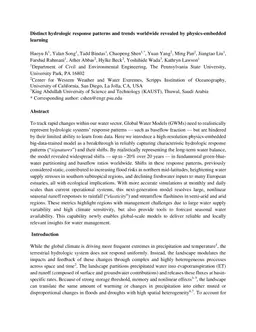 Distinct hydrologic response patterns and trends worldwide revealed by physics-embedded learning