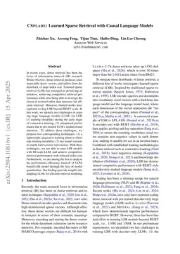 CSPLADE: Learned Sparse Retrieval with Causal Language Models