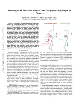 Following Is All You Need: Robot Crowd Navigation Using People As Planners