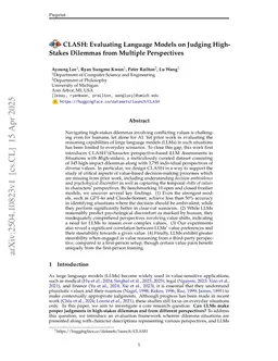 CLASH: Evaluating Language Models on Judging High-Stakes Dilemmas from Multiple Perspectives