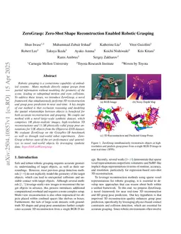 ZeroGrasp: Zero-Shot Shape Reconstruction Enabled Robotic Grasping