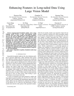 Enhancing Features in Long-tailed Data Using Large Vision Model