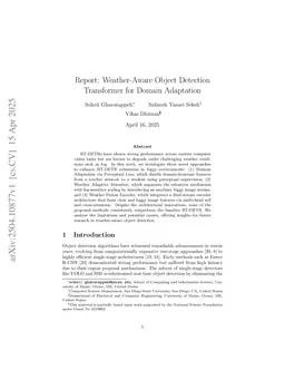 Weather-Aware Object Detection Transformer for Domain Adaptation