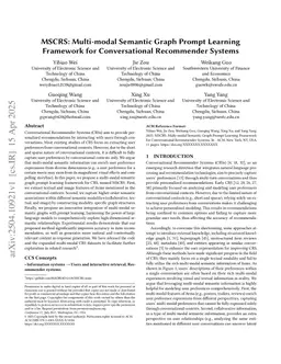 MSCRS: Multi-modal Semantic Graph Prompt Learning Framework for Conversational Recommender Systems