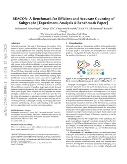 BEACON: A Benchmark for Efficient and Accurate Counting of Subgraphs