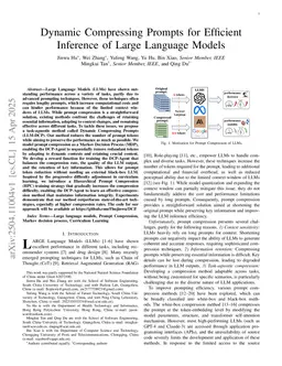 Dynamic Compressing Prompts for Efficient Inference of Large Language Models
