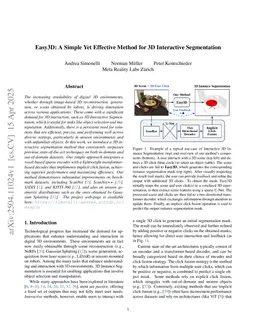 Easy3D: A Simple Yet Effective Method for 3D Interactive Segmentation