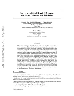 Emergence of Goal-Directed Behaviors via Active Inference with Self-Prior