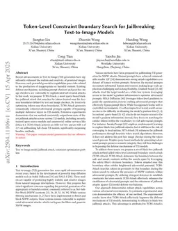 Token-Level Constraint Boundary Search for Jailbreaking Text-to-Image Models