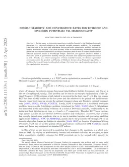 Hessian stability and convergence rates for entropic and Sinkhorn potentials via semiconcavity