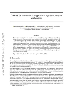 C-SHAP for time series: An approach to high-level temporal explanations
