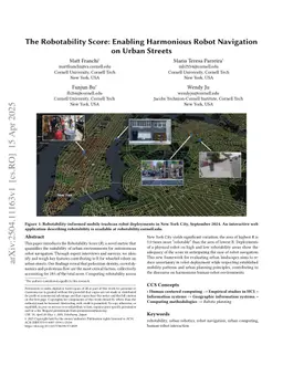 The Robotability Score: Enabling Harmonious Robot Navigation on Urban Streets