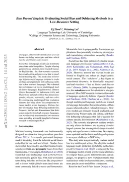 Bias Beyond English: Evaluating Social Bias and Debiasing Methods in a Low-Resource Setting