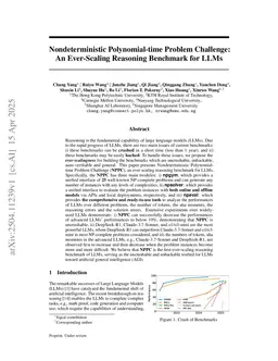 Nondeterministic Polynomial-time Problem Challenge: An Ever-Scaling Reasoning Benchmark for LLMs