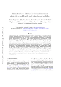 Simulation-based inference for stochastic nonlinear mixed-effects models with applications in systems biology