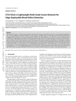 CFIS-YOLO: A Lightweight Multi-Scale Fusion Network for Edge-Deployable Wood Defect Detection