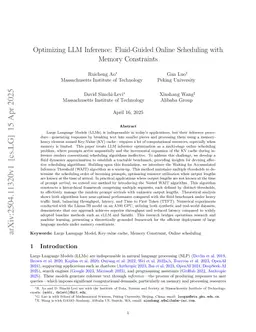 Optimizing LLM Inference: Fluid-Guided Online Scheduling with Memory Constraints