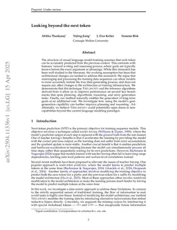 Looking beyond the next token