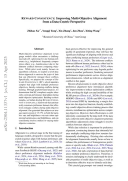 REWARD CONSISTENCY: Improving Multi-Objective Alignment from a Data-Centric Perspective