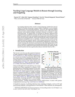 Offline Learning and Forgetting for Reasoning with Large Language Models