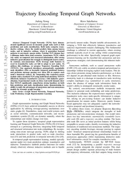 Trajectory Encoding Temporal Graph Networks