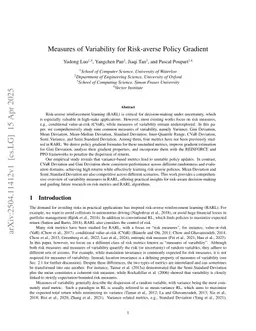 Measures of Variability for Risk-averse Policy Gradient