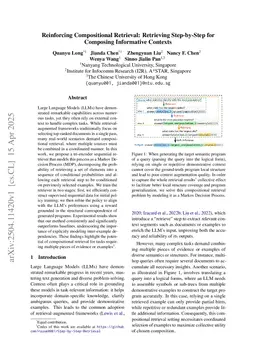 Reinforcing Compositional Retrieval: Retrieving Step-by-Step for Composing Informative Contexts