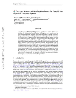 GraphicBench: A Planning Benchmark for Graphic Design with Language Agents