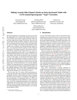Making Acoustic Side-Channel Attacks on Noisy Keyboards Viable with LLM-Assisted Spectrograms' "Typo" Correction