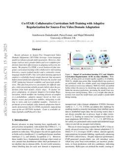 Co-STAR: Collaborative Curriculum Self-Training with Adaptive Regularization for Source-Free Video Domain Adaptation