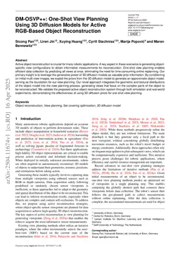 DM-OSVP++: One-Shot View Planning Using 3D Diffusion Models for Active RGB-Based Object Reconstruction