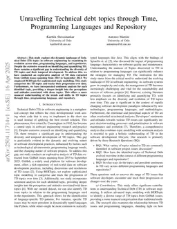 Unravelling Technical debt topics through Time, Programming Languages and Repository