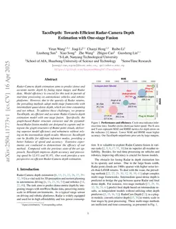 TacoDepth: Towards Efficient Radar-Camera Depth Estimation with One-stage Fusion
