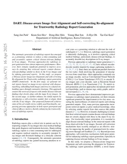 DART: Disease-aware Image-Text Alignment and Self-correcting Re-alignment for Trustworthy Radiology Report Generation